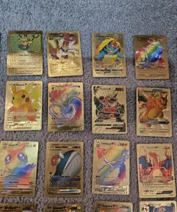 Lot Of 45 Gold Foil Pokemon Cards GX VMax Tag Cosplay EX DX - Image 4