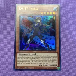 Yugioh Justice Hunters - K9-17 IZUNA - JUSH-EN031 Ultra Rare 1 Edition NM - Image 1