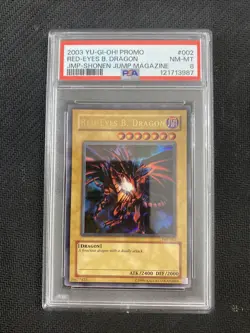 Red-Eyes Black Dragon PSA 8 JMP-002 *Ultra Rare* 2003 Vintage Yugioh - Image 1