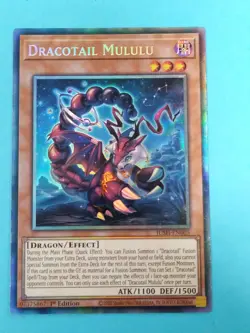 Yugioh Justice Hunters DRACOTAIL MULULU - JUSH-EN005 -1st Ed Collector's Rare NM - Image 1