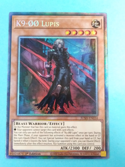 Yugioh Justice Hunters K9 - 00 Lupis JUSH-EN034 1st Edition Collector's Rare NM - Image 1