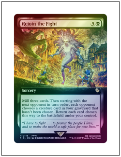 1x Rejoin the Fight, Foil, Extended Art, Final Fantasy, Magic MTG NM - Image 1