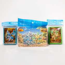 Pokemon Center Japan Glaceon & Leafeon Double Deck Box Case & Card Sleeves Set - Image 1