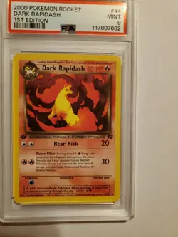 2000 Pokemon Rocket # 44 Dark Rapidash 1st Edition PSA 9 Mint - Image 1