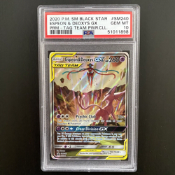 ESPEON & DEOXYS GX SM240 | PSA 10 | Tag Team Promo Graded Pokemon Card - Image 1
