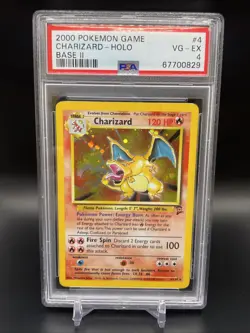 2000 Pokemon Base Set 2 Charizard Holo 4/130 PSA 4 VG-EX - Image 1