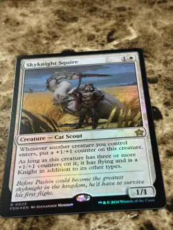 SKYKNIGHT SQUIRE Magic the Gathering MTG Foundations Foil - Image 1