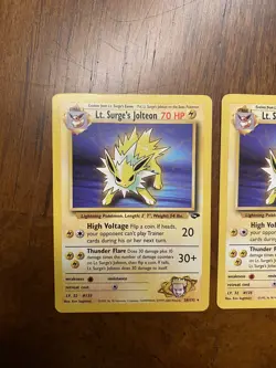 2x Lt. Surge's Jolteon - 28/132 - Pokemon Gym Challenge Unlimited Rare - WOTC NM - Image 2