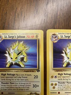 2x Lt. Surge's Jolteon - 28/132 - Pokemon Gym Challenge Unlimited Rare - WOTC NM - Image 4