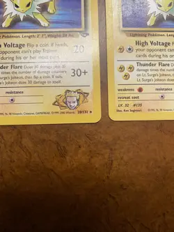 2x Lt. Surge's Jolteon - 28/132 - Pokemon Gym Challenge Unlimited Rare - WOTC NM - Image 5