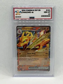 2024 POKEMON SVP EN-SV BLACK STAR PROMO #161 CHARIZARD EX GLURAK EX PSA/VCG 10 - Image 1