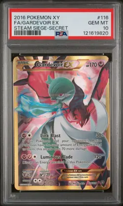 2016 Pokemon - XY Steam Siege - Gardevoir EX 116/114 Gold Secret Rare - PSA 10 - Image 1