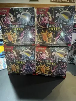 Pokemon Scarlet And Violet Paldean Fates Booster Bundle Lot Of 4 SEALED - Image 1