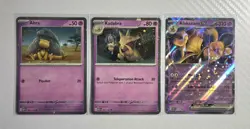 Pokemon TCG: Alakazam ex Kadabra & Abra Black Star Promo - Scarlet & Violet 151 - Image 1