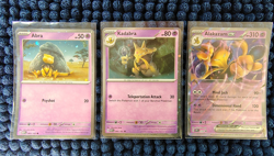 Pokemon TCG: 151 -Abra -Kadabra & Alakazam ex Black Star Promo Cards - All NM/MT - Image 1