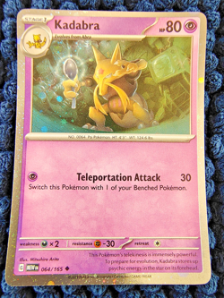 Pokemon TCG: 151 -Abra -Kadabra & Alakazam ex Black Star Promo Cards - All NM/MT - Image 5