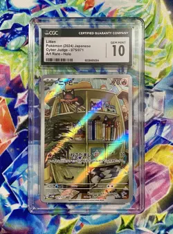 2024 Pokemon Litten Japanese Cyber Judge ART RARE 075/071 CGC 10 - Image 1