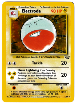 ELECTRODE 18/64 HOLO RARE Jungle Set Pokemon Card NM - Image 1