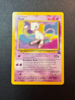 Mew #8 Non Holo 1999-2000 Pokemon Card Black Star Promo Movie, LP-NM - Image 1
