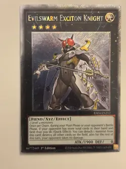 Evilswarm Exciton Knight 1st Edition Platinum Secret Rare RA04-EN212 Yu-Gi-Oh! - Image 2