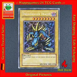 Dreihorniger Drache - 1. Auflage - Secret Rare - YuGiOh! Karte TCG LOB-G000 /N68 - Image 1