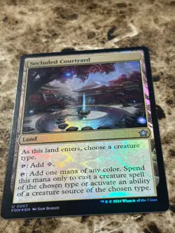 SECLUDED COURTYARD Magic the Gathering MTG Foundations Foil - Image 1