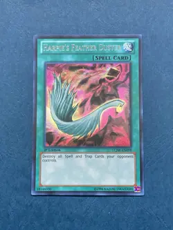 Yugioh Harpie's Feather Duster LCJW-EN099 1st Edition Secret Rare - NM Near Mint - Image 1