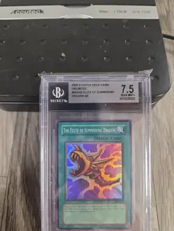 BGS 9 THE FLUTE OF SUMMONING DRAGON SDK-042 FOIL LINE MISPRINT YUGIOH 2002 KAIBA - Image 2