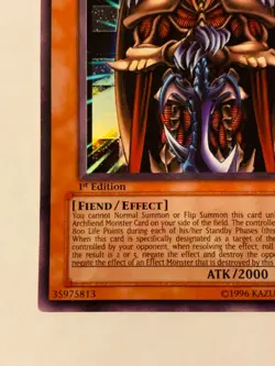 Yugioh TCG Terrorking Archfiend DCR-072 1st Edition Super Rare LP - Image 3
