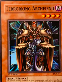 Yugioh TCG Terrorking Archfiend DCR-072 1st Edition Super Rare LP - Image 4
