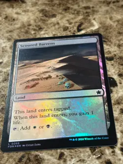 SCOURED BARRENS Magic the Gathering MTG Foundations Foil - Image 1