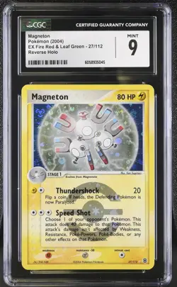 CGC 9 MINT Magneton EX Fire Red & Leaf Green 27/112 Reverse Holo Pokemon Card - Image 1