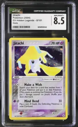 CGC 8.5 Jirachi 2004 EX Hidden Legends 8/101 Holo Pokemon Card psa - Image 1