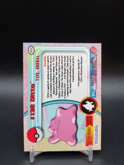 Ditto #132 Topps TV Animation Edition Rainbow Foil Blue Logo LP Pokemon Card - Image 2