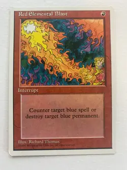 Red Elemental Blast MTG Core Set 4th Edition Regular Magic the Gathering Card - Image 1