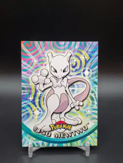 Mewtwo #150 Topps TV Animation Edition Blue Logo LP Pokemon Card - Image 1