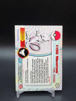 Mewtwo #150 Topps TV Animation Edition Blue Logo LP Pokemon Card - Image 2