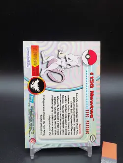 Mewtwo #150 Topps TV Animation Edition Blue Logo LP Pokemon Card - Image 2
