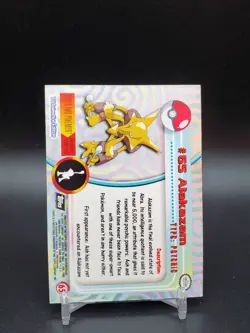 Alakazam #65 Topps TV Animation Edition Foil Black Logo MP Pokemon Card - Image 2