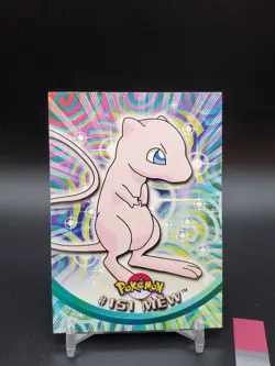Mew #151 Topps TV Animation Edition Blue Logo DMG Pokemon Card - Image 1