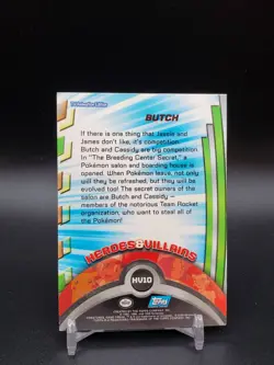 Butch HV10 Topps TV Animation Edition Silver Foil Blue Logo DMG Pokemon Card - Image 2