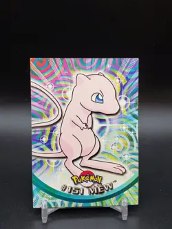 Mew #151 Topps TV Animation Edition Blue Logo MP Pokemon Card - Image 1