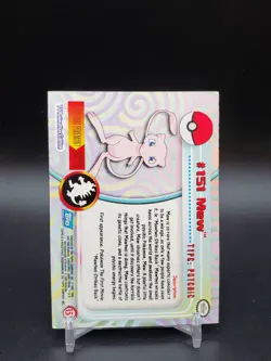 Mew #151 Topps TV Animation Edition Blue Logo MP Pokemon Card - Image 2