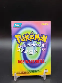 Wartortle #08 Topps TV Animation Edition Silver Foil Blue Logo LP Pokemon Card - Image 2