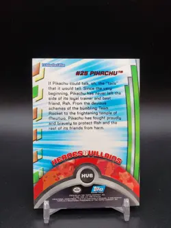 Pikachu #25 Topps TV Animation Edition Rainbow Foil Blue Logo MP/LP Pokemon Card - Image 2