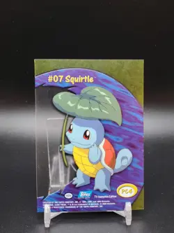 Squirtle #07 PC4 Topps TV Animation Clear Blue Logo LP Pokemon Card - Image 2