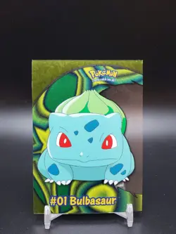 Bulbasaur #01 PC2 Topps TV Animation Clear Blue Logo LP Pokemon Card - Image 1