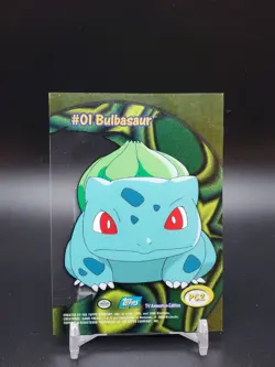 Bulbasaur #01 PC2 Topps TV Animation Clear Blue Logo LP Pokemon Card - Image 2