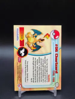 Charizard #06 Topps TV Animation Edition Red Logo MP/LP Pokemon Card - Image 2