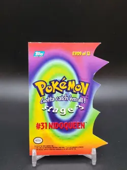 Nidoqueen #31 Topps TV Animation Die Cut Blue Logo LP Pokemon Card - Image 2